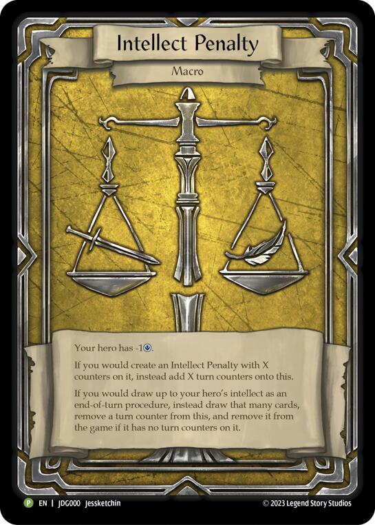Intellect Penalty (Cold Foil) [JDG000] (Promo)  Rainbow Foil | Card Merchant Takapuna