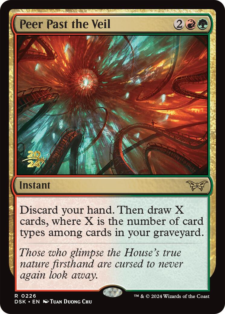 Peer Past the Veil [Duskmourn: House of Horror Prerelease Promos] | Card Merchant Takapuna