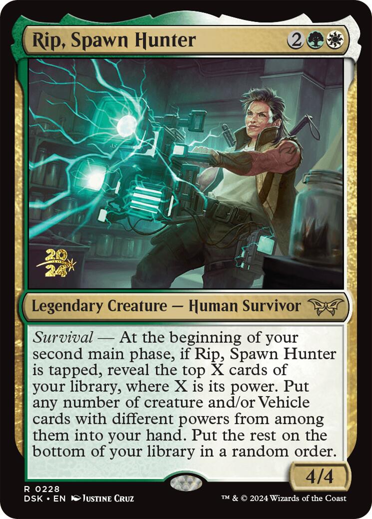 Rip, Spawn Hunter [Duskmourn: House of Horror Prerelease Promos] | Card Merchant Takapuna