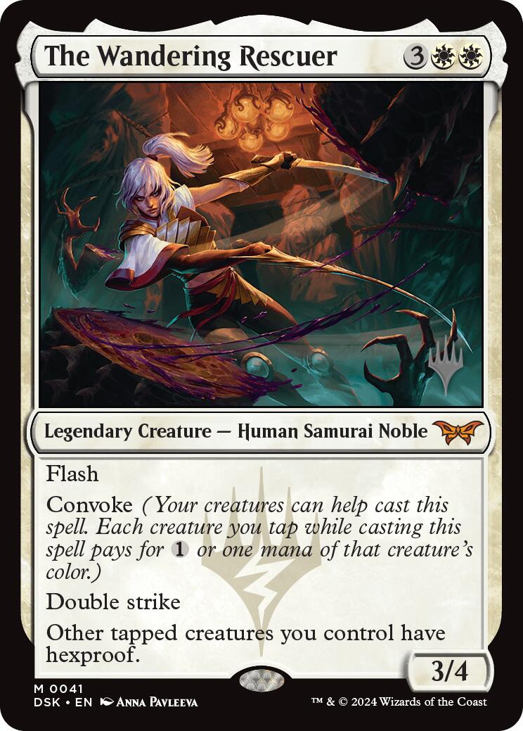 The Wandering Rescuer (Promo Pack) [Duskmourn: House of Horror Promos] | Card Merchant Takapuna