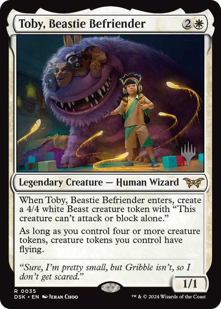Toby, Beastie Befriender (Promo Pack) [Duskmourn: House of Horror Promos] | Card Merchant Takapuna