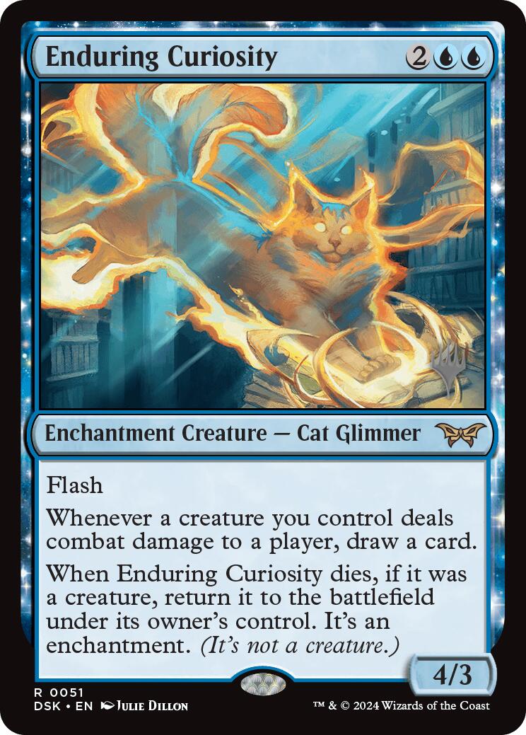 Enduring Curiosity (Promo Pack) [Duskmourn: House of Horror Promos] | Card Merchant Takapuna