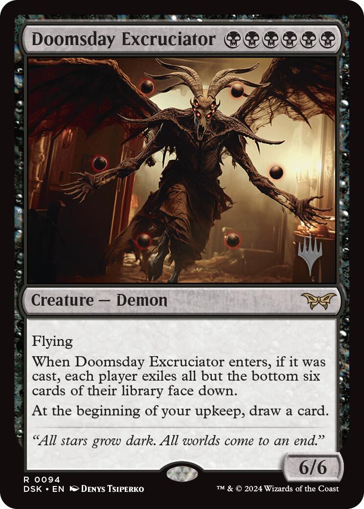 Doomsday Excruciator (Promo Pack) [Duskmourn: House of Horror Promos] | Card Merchant Takapuna