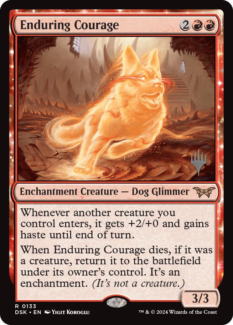 Enduring Courage (Promo Pack) [Duskmourn: House of Horror Promos] | Card Merchant Takapuna