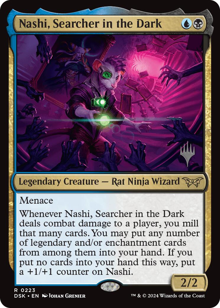 Nashi, Searcher in the Dark (Promo Pack) [Duskmourn: House of Horror Promos] | Card Merchant Takapuna