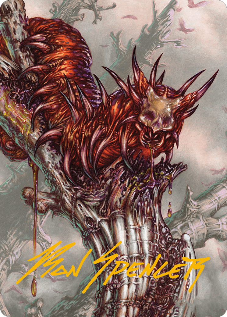 Grist, Voracious Larva Art Card (Gold-Stamped Signature) [Modern Horizons 3 Art Series] | Card Merchant Takapuna