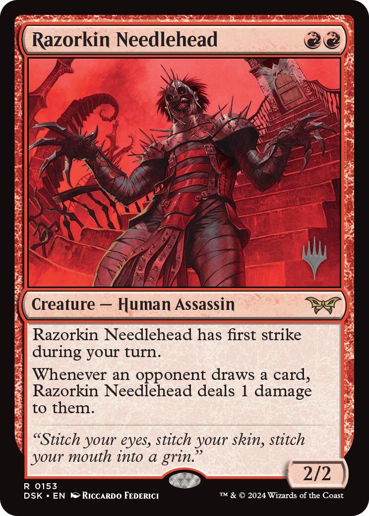 Razorkin Needlehead (Promo Pack) [Duskmourn: House of Horror Promos] | Card Merchant Takapuna