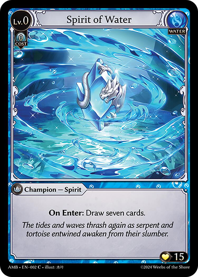 Spirit of Water (002) [Mortal Ambition] | Card Merchant Takapuna