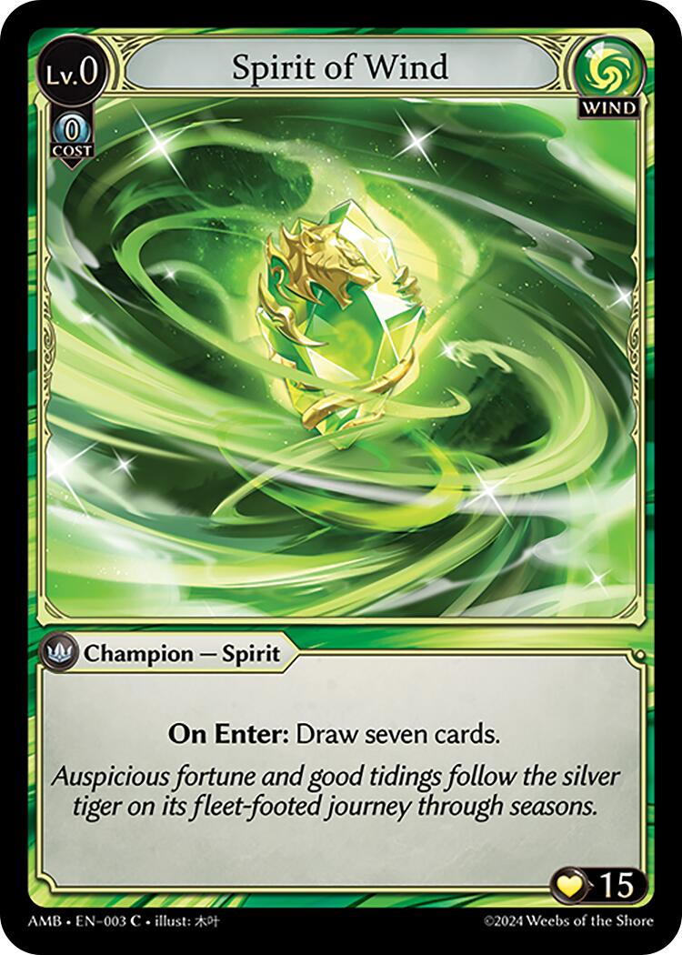 Spirit of Wind (003) [Mortal Ambition] | Card Merchant Takapuna