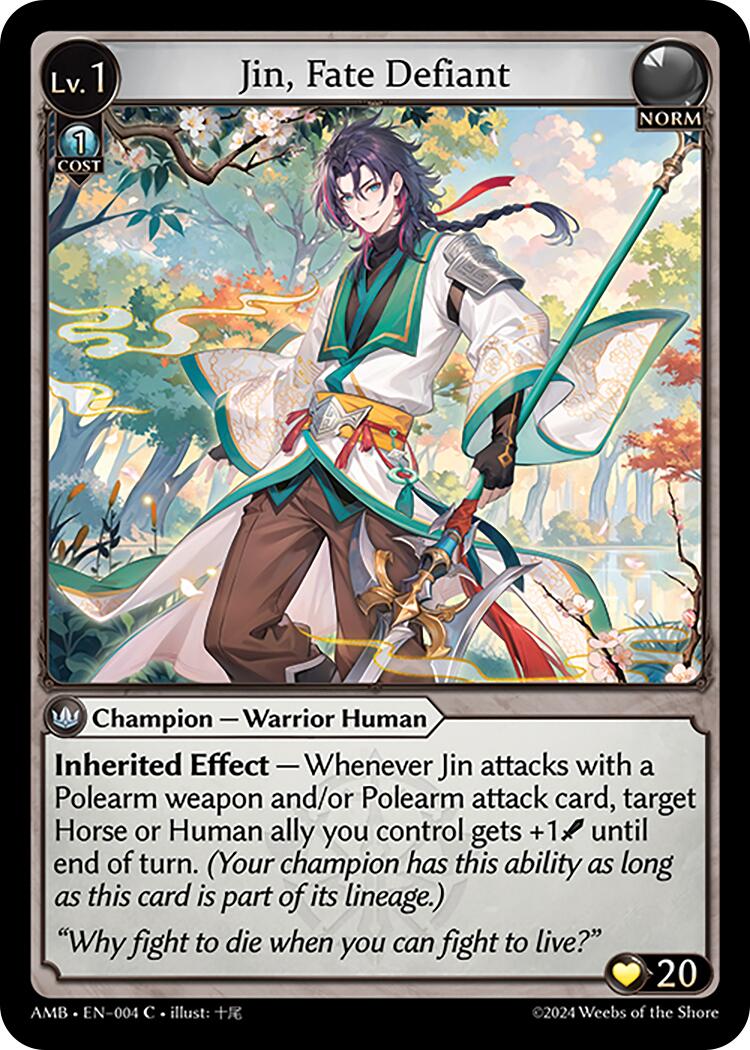 Jin, Fate Defiant (004) [Mortal Ambition] | Card Merchant Takapuna