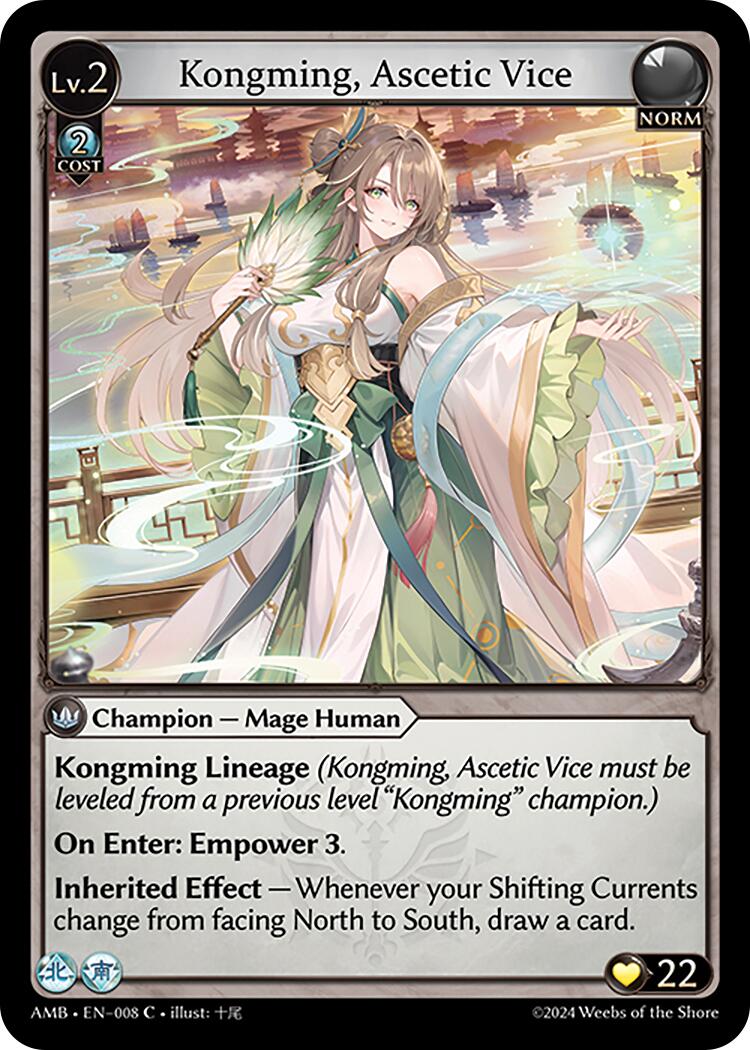 Kongming, Ascetic Vice (008) [Mortal Ambition] | Card Merchant Takapuna