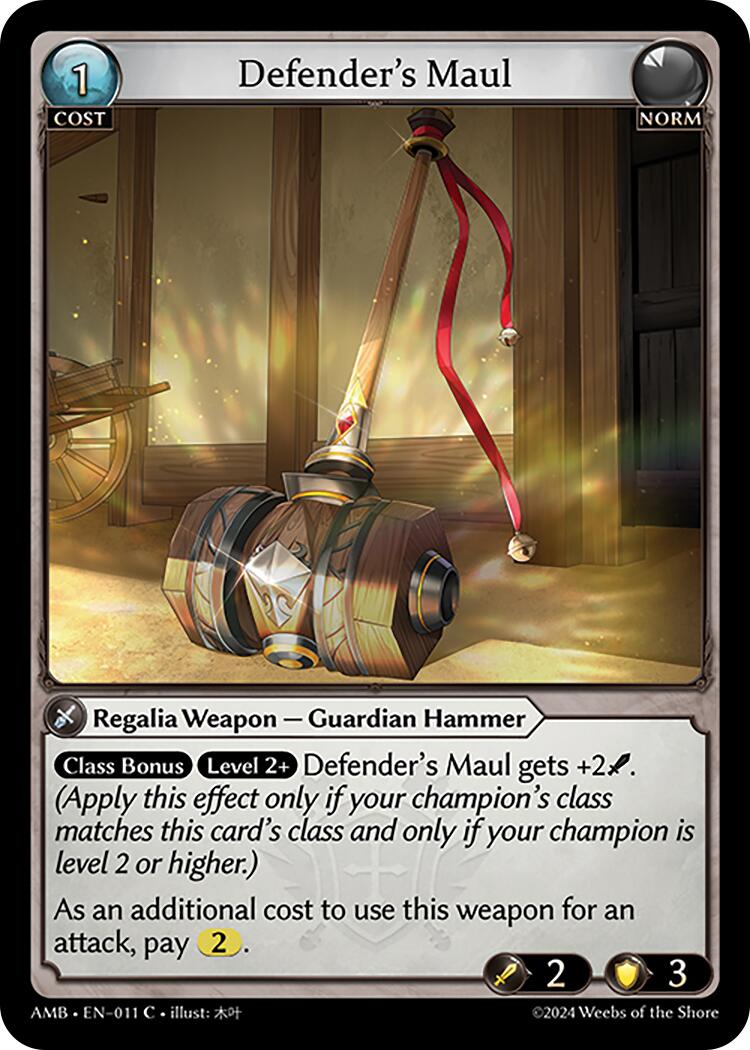 Defender's Maul (011) [Mortal Ambition] | Card Merchant Takapuna