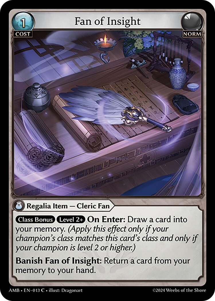 Fan of Insight (013) [Mortal Ambition] | Card Merchant Takapuna