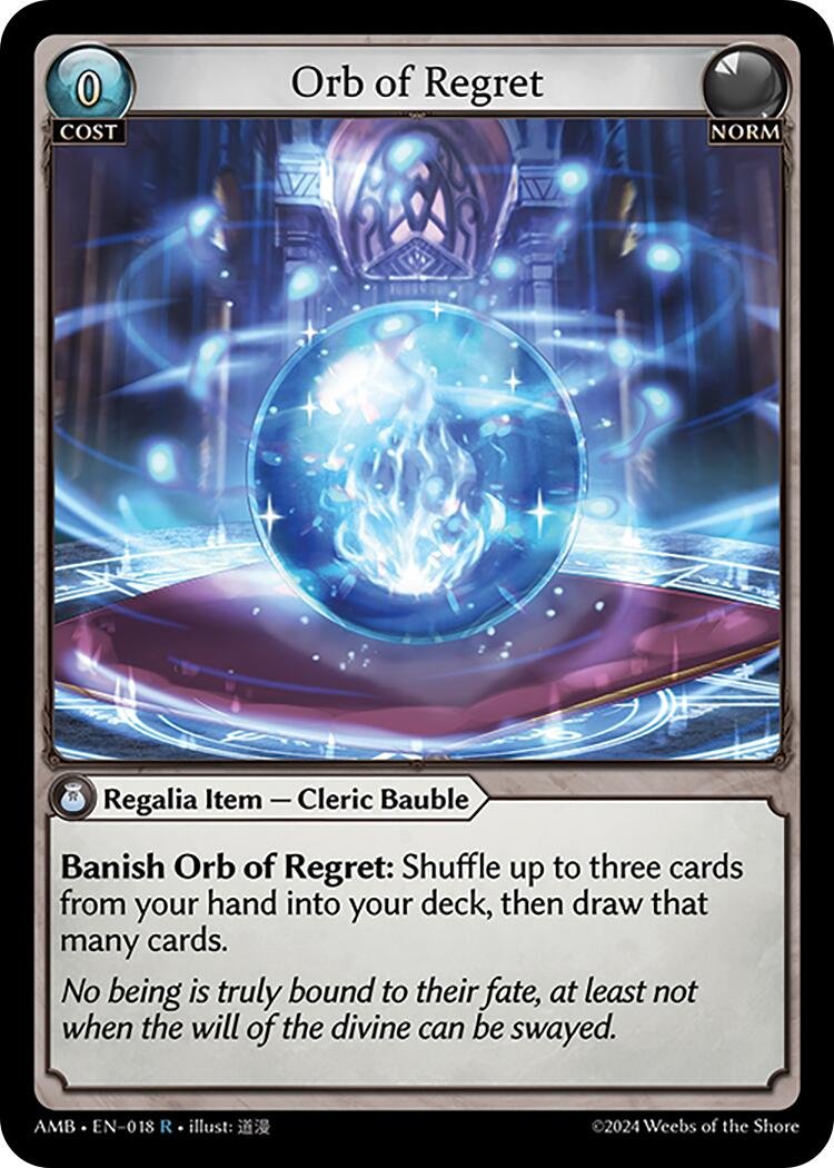 Orb of Regret (018) [Mortal Ambition] | Card Merchant Takapuna