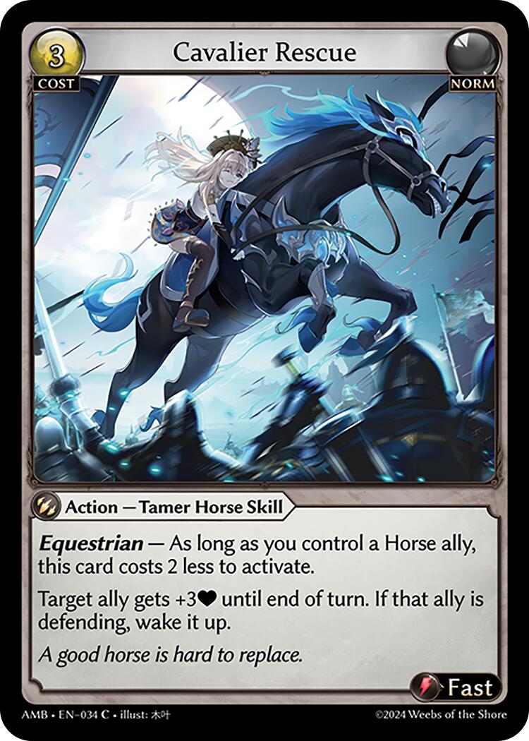 Cavalier Rescue (034) [Mortal Ambition] | Card Merchant Takapuna