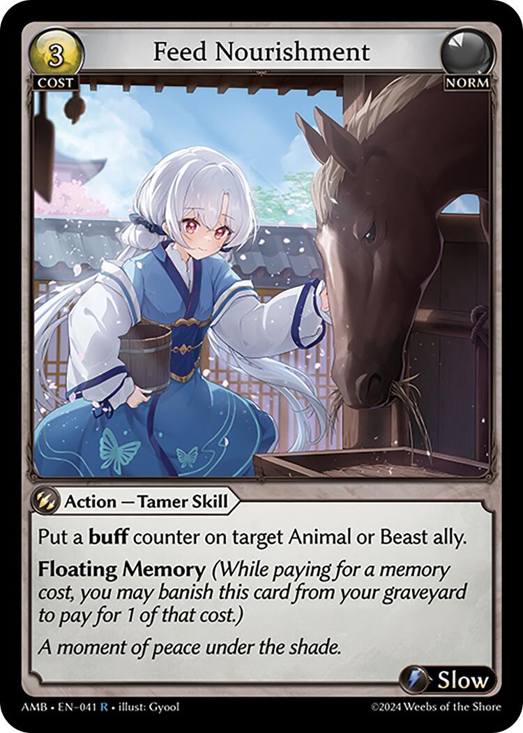 Feed Nourishment (041) [Mortal Ambition] | Card Merchant Takapuna