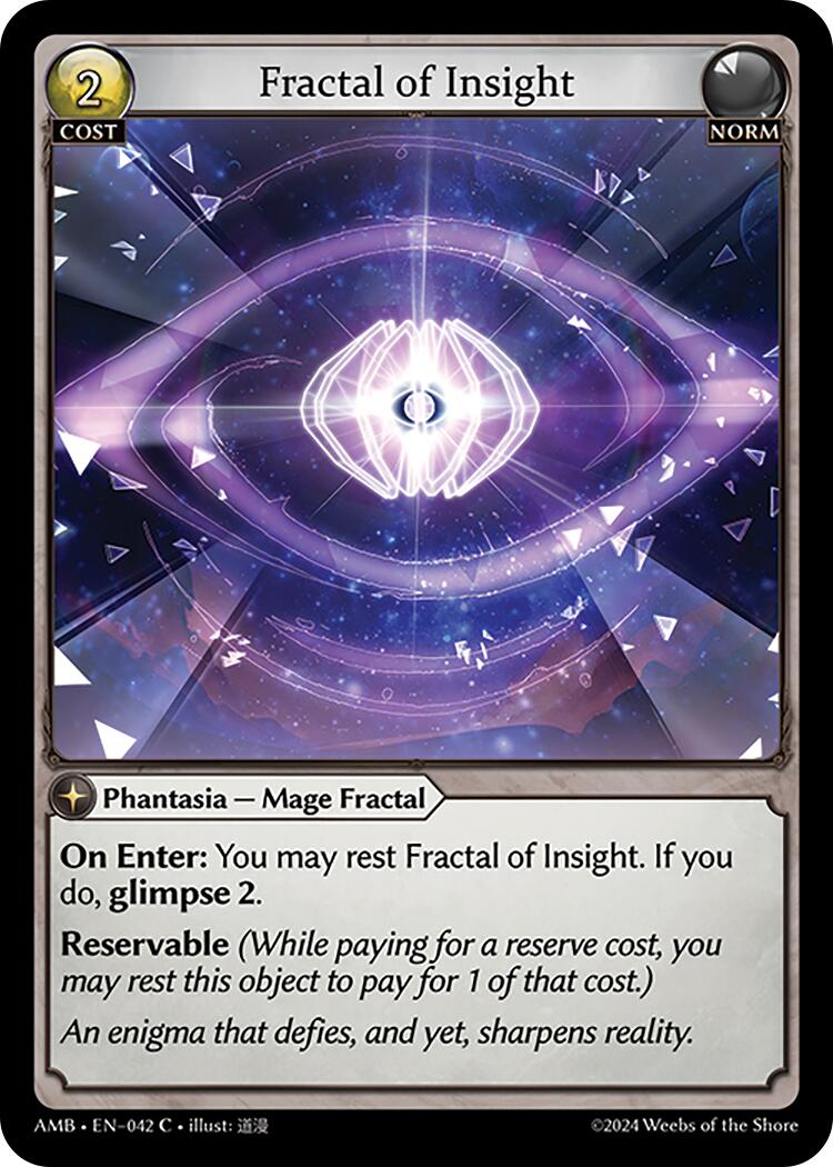Fractal of Insight (042) [Mortal Ambition] | Card Merchant Takapuna