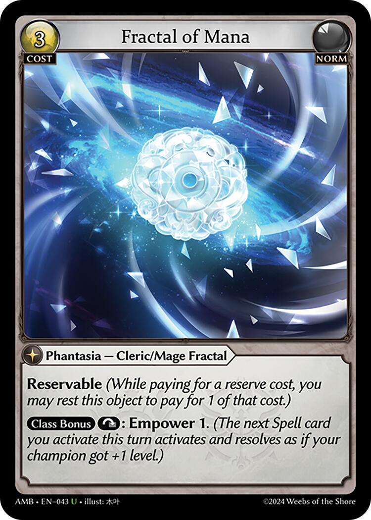Fractal of Mana (043) [Mortal Ambition] | Card Merchant Takapuna