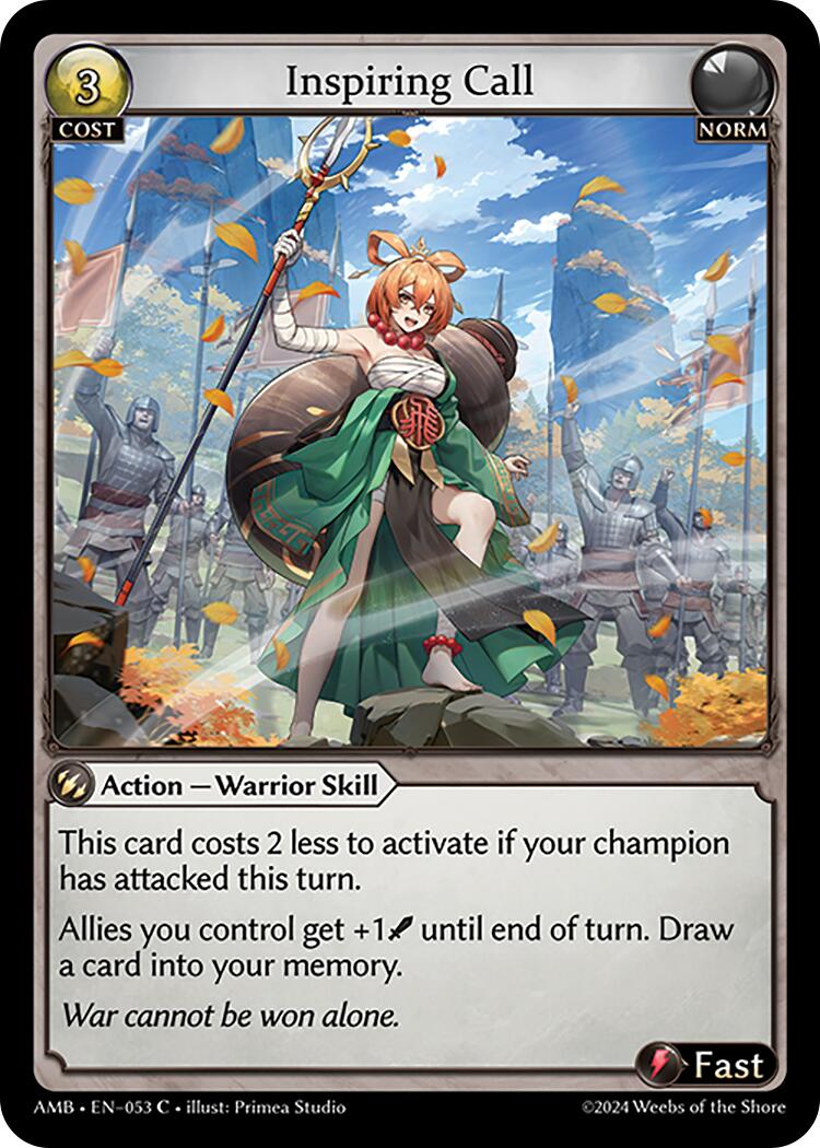 Inspiring Call (053) [Mortal Ambition] | Card Merchant Takapuna