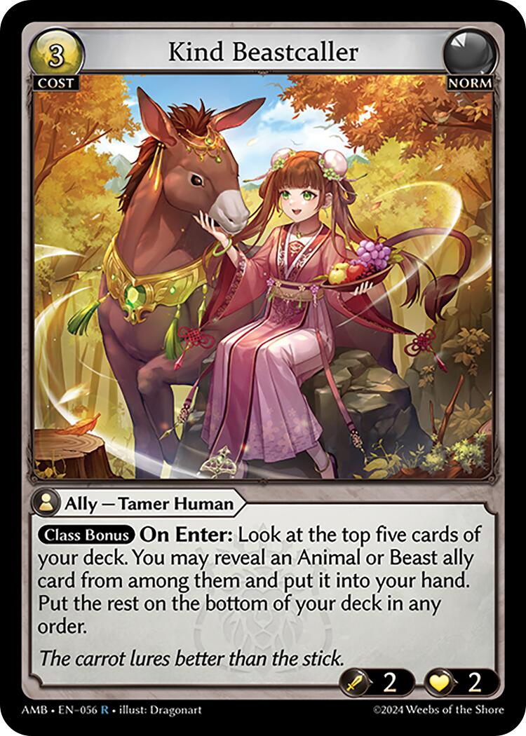 Kind Beastcaller (056) [Mortal Ambition] | Card Merchant Takapuna