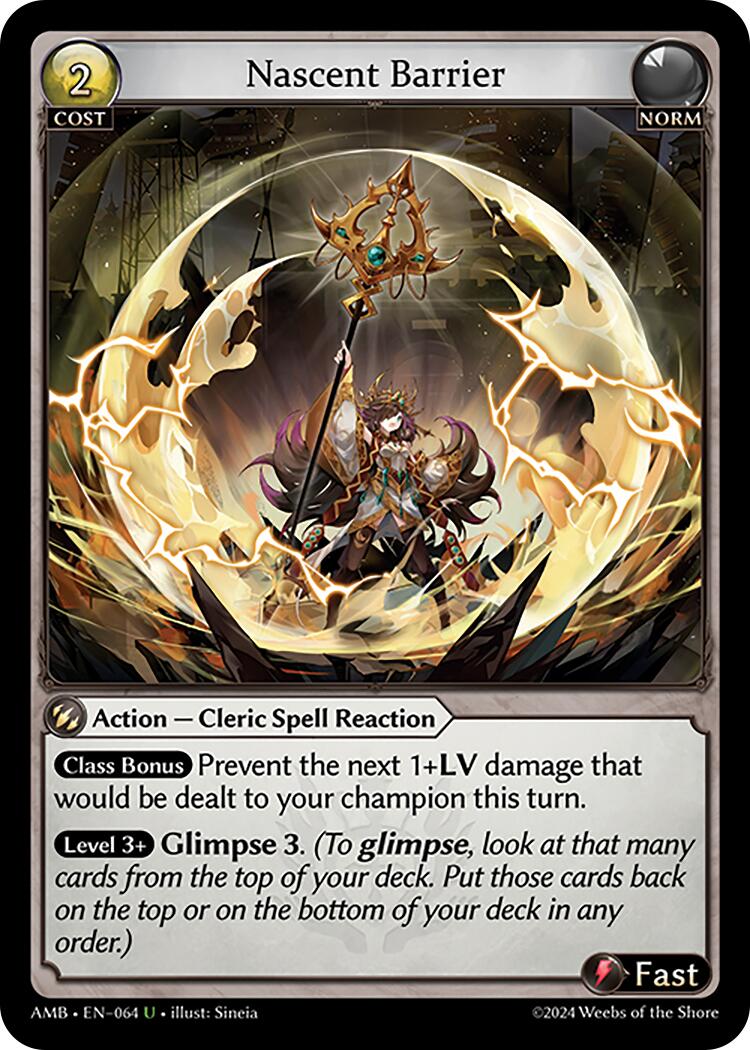 Nascent Barrier (064) [Mortal Ambition] | Card Merchant Takapuna