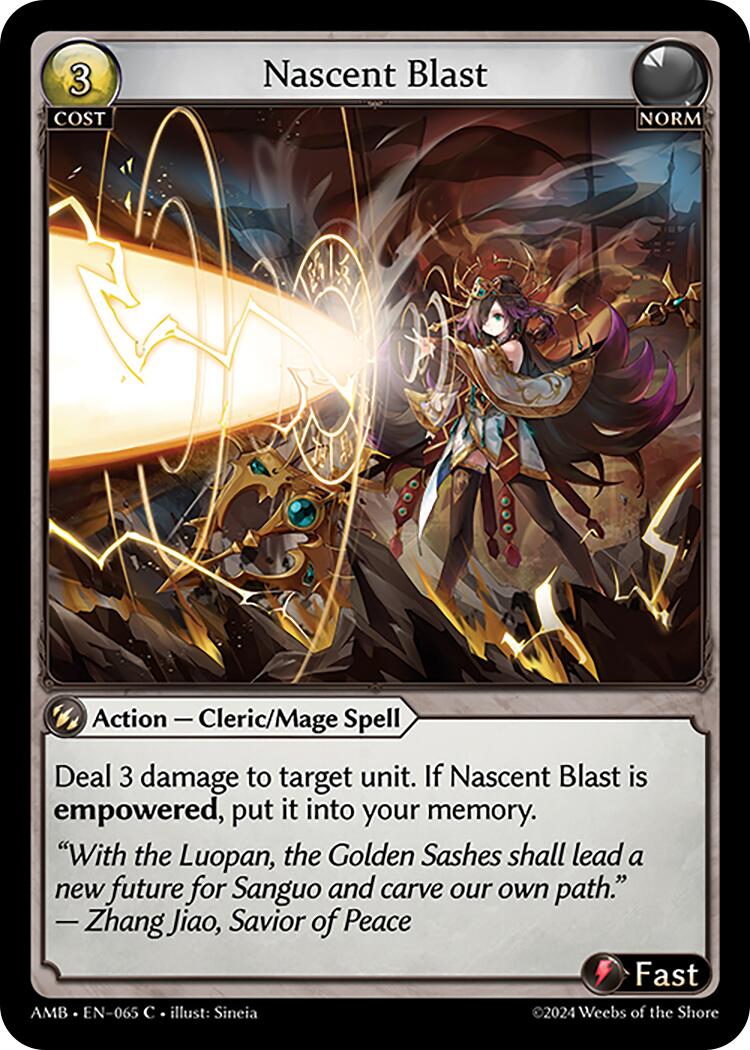 Nascent Blast (065) [Mortal Ambition] | Card Merchant Takapuna