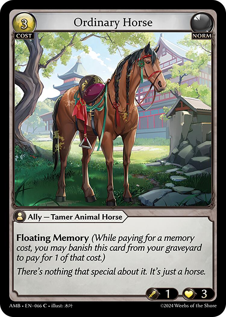 Ordinary Horse (066) [Mortal Ambition] | Card Merchant Takapuna