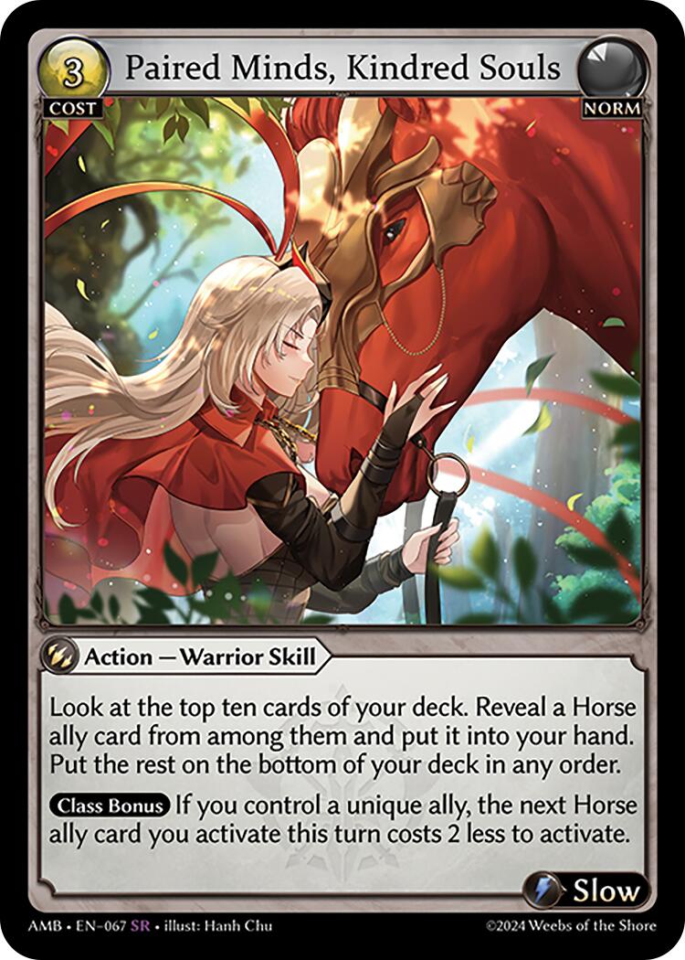 Paired Minds, Kindred Souls (067) [Mortal Ambition] | Card Merchant Takapuna