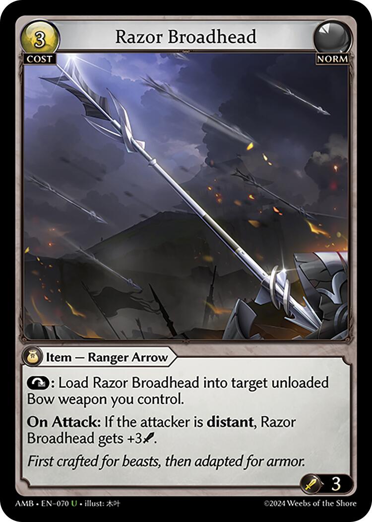 Razor Broadhead (070) [Mortal Ambition] | Card Merchant Takapuna