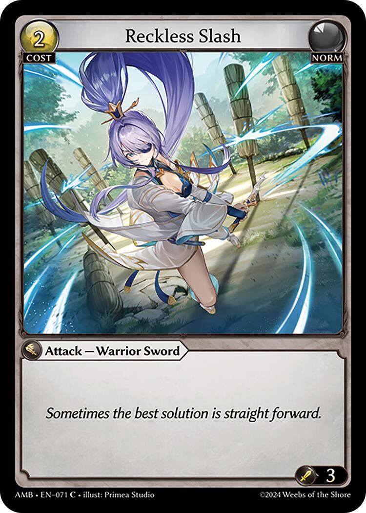 Reckless Slash (071) [Mortal Ambition] | Card Merchant Takapuna