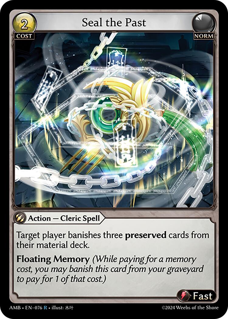 Seal the Past (076) [Mortal Ambition] | Card Merchant Takapuna