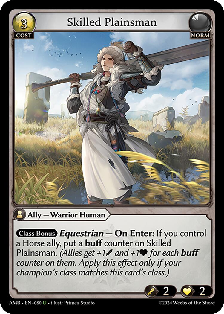 Skilled Plainsman (080) [Mortal Ambition] | Card Merchant Takapuna