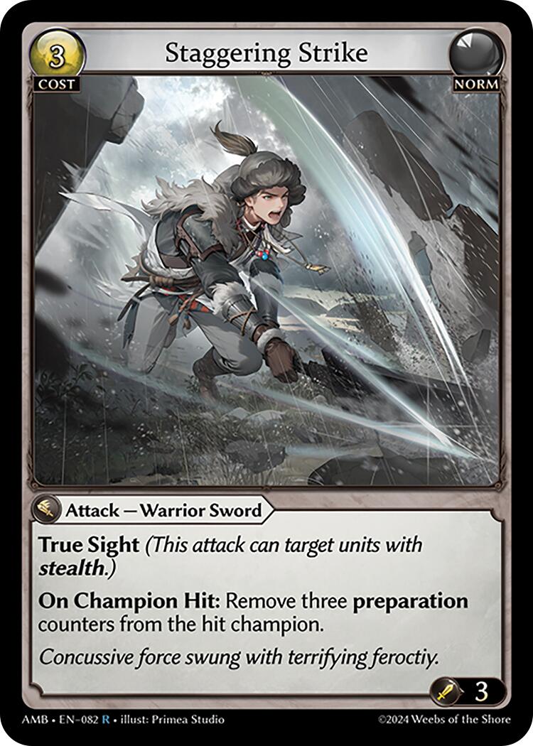 Staggering Strike (082) [Mortal Ambition] | Card Merchant Takapuna