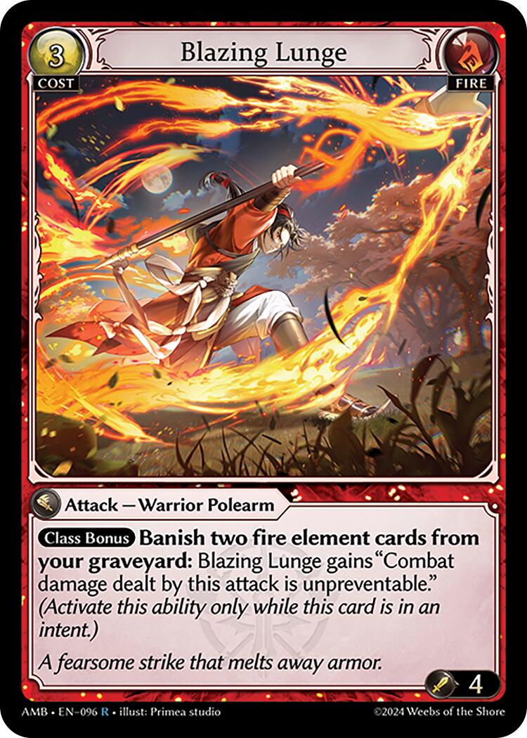 Blazing Lunge (096) [Mortal Ambition] | Card Merchant Takapuna
