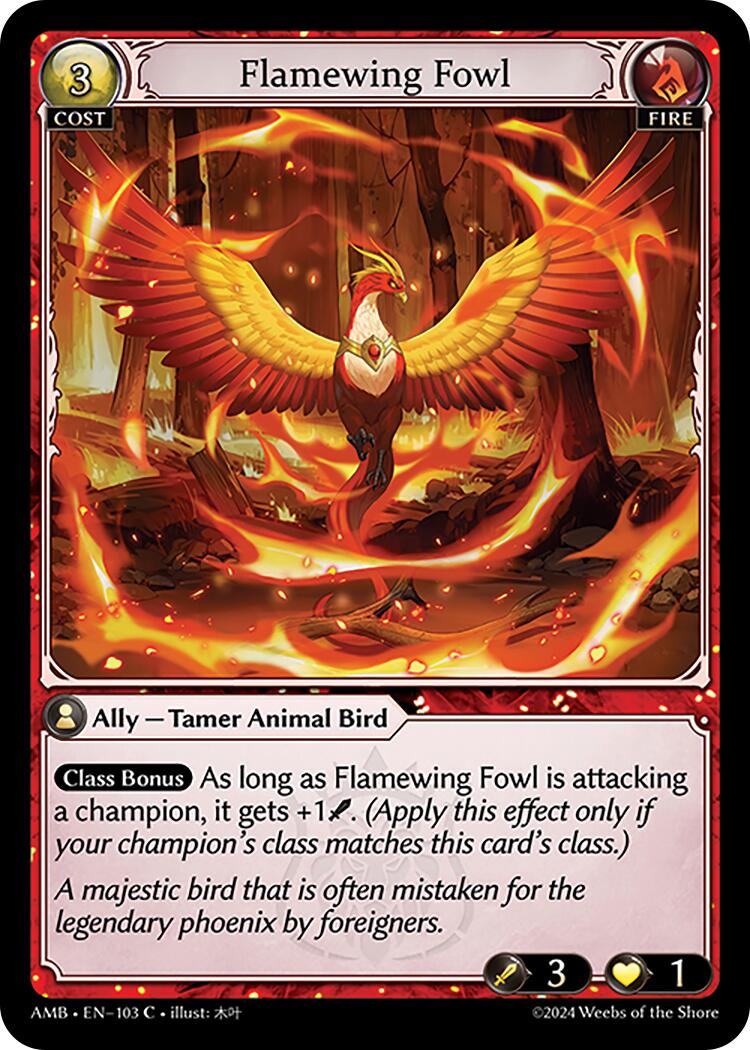 Flamewing Fowl (103) [Mortal Ambition] | Card Merchant Takapuna