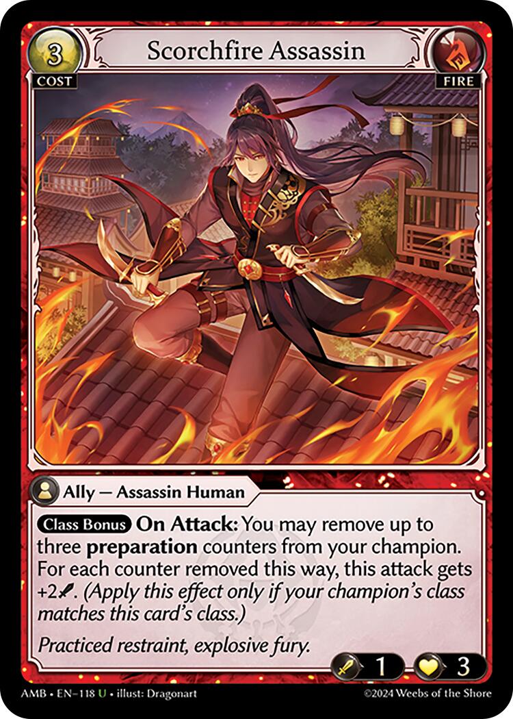 Scorchfire Assassin (118) [Mortal Ambition] | Card Merchant Takapuna