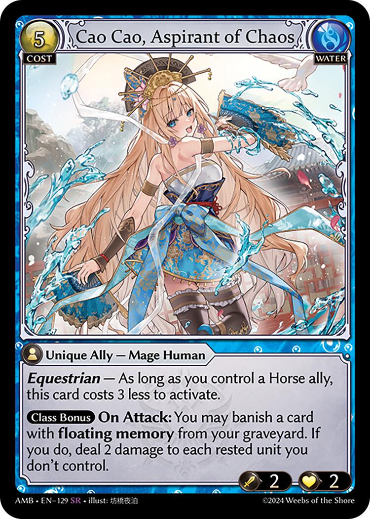 Cao Cao, Aspirant of Chaos (129) [Mortal Ambition] | Card Merchant Takapuna
