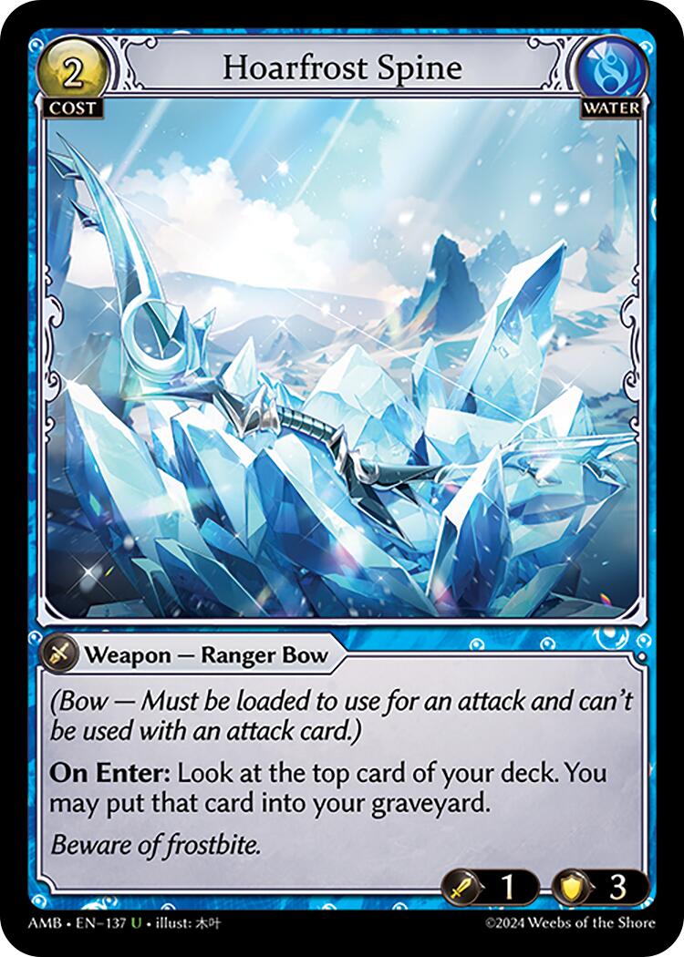 Hoarfrost Spine (137) [Mortal Ambition] | Card Merchant Takapuna