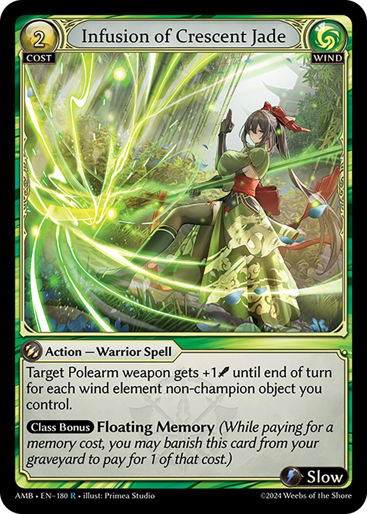 Infusion of Crescent Jade (180) [Mortal Ambition] | Card Merchant Takapuna