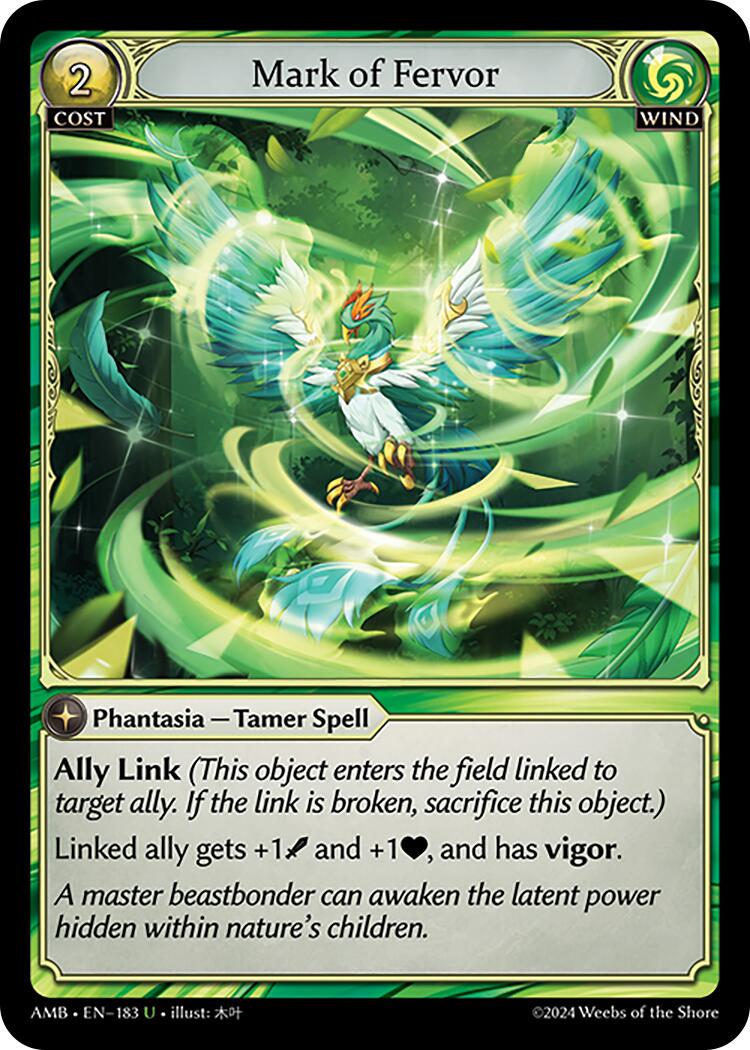 Mark of Fervor (183) [Mortal Ambition] | Card Merchant Takapuna