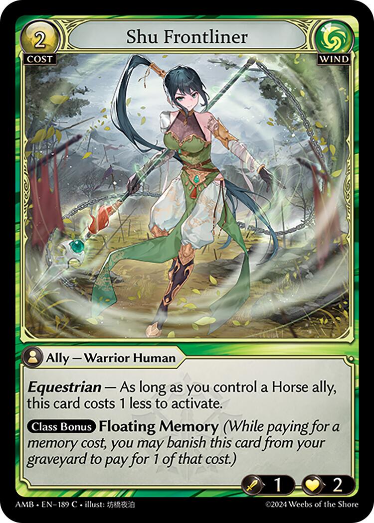 Shu Frontliner (189) [Mortal Ambition] | Card Merchant Takapuna