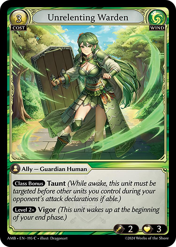 Unrelenting Warden (195) [Mortal Ambition] | Card Merchant Takapuna
