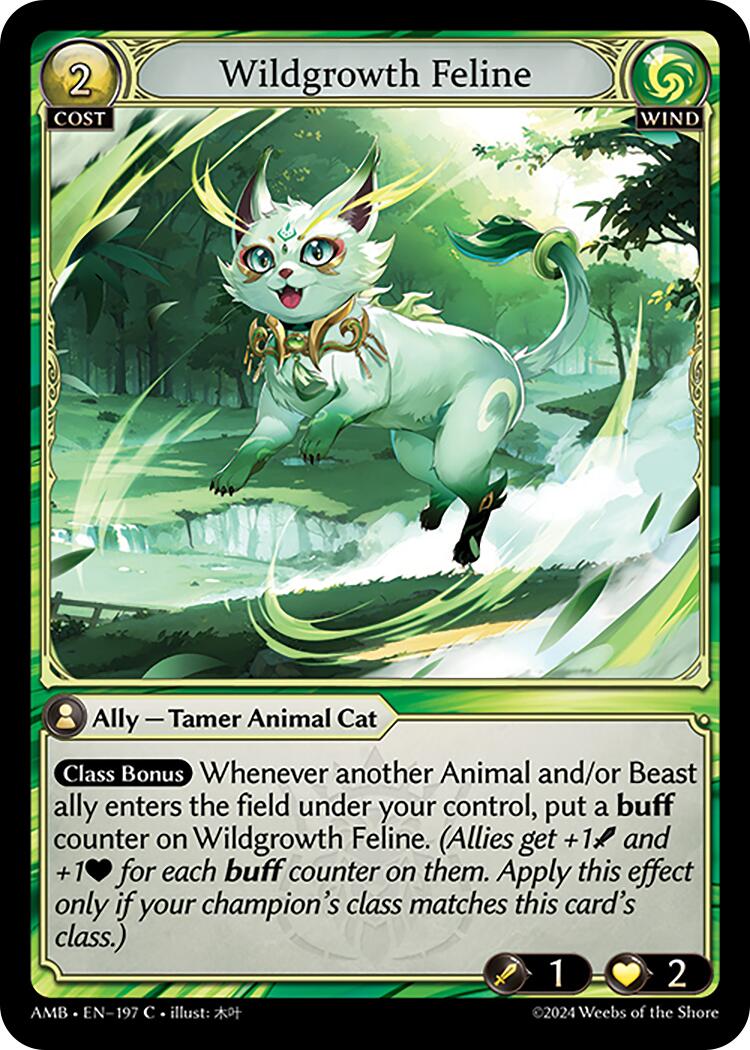 Wildgrowth Feline (197) [Mortal Ambition] | Card Merchant Takapuna