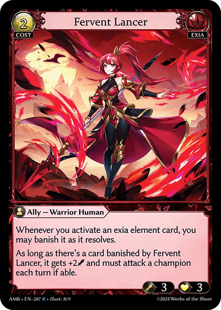 Fervent Lancer (207) [Mortal Ambition] | Card Merchant Takapuna
