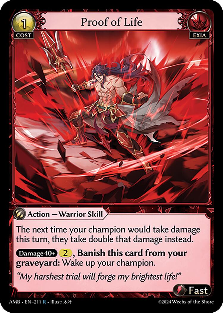 Proof of Life (211) [Mortal Ambition] | Card Merchant Takapuna