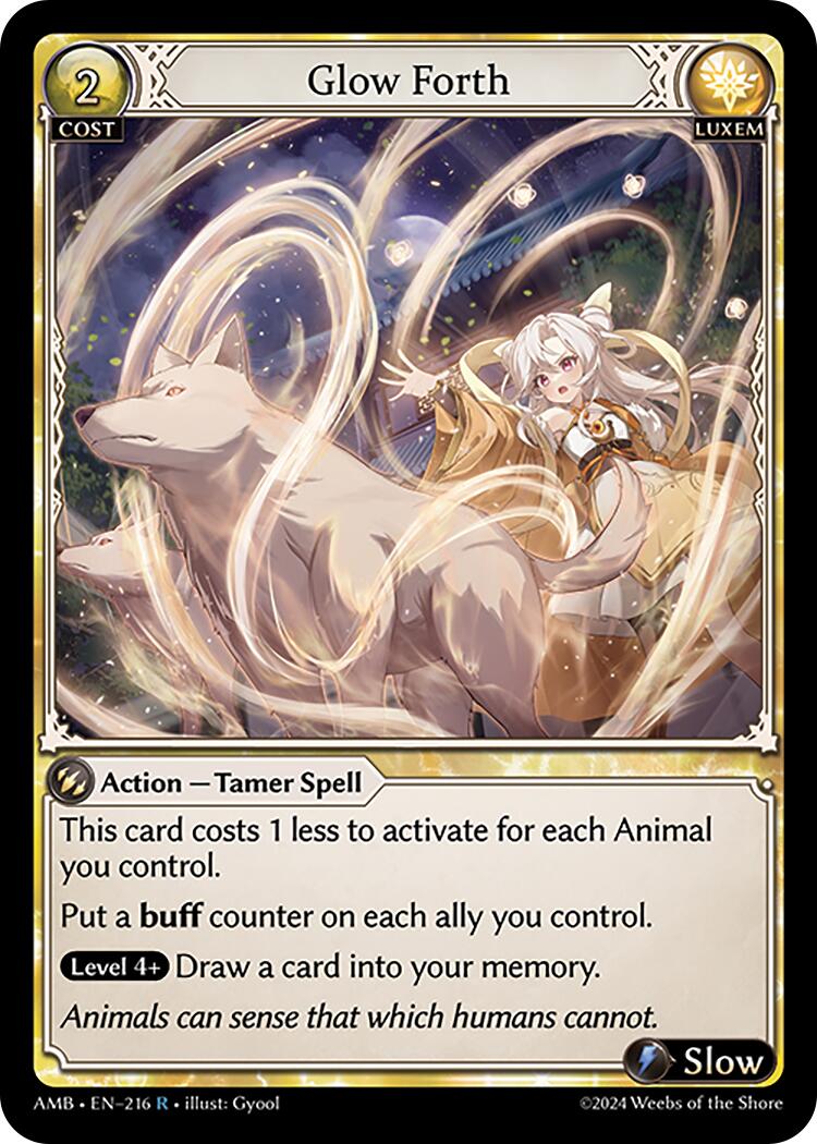 Glow Forth (216) [Mortal Ambition] | Card Merchant Takapuna