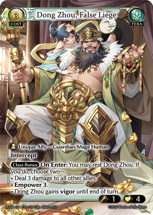 Dong Zhou, False Liege (220) [Mortal Ambition] | Card Merchant Takapuna