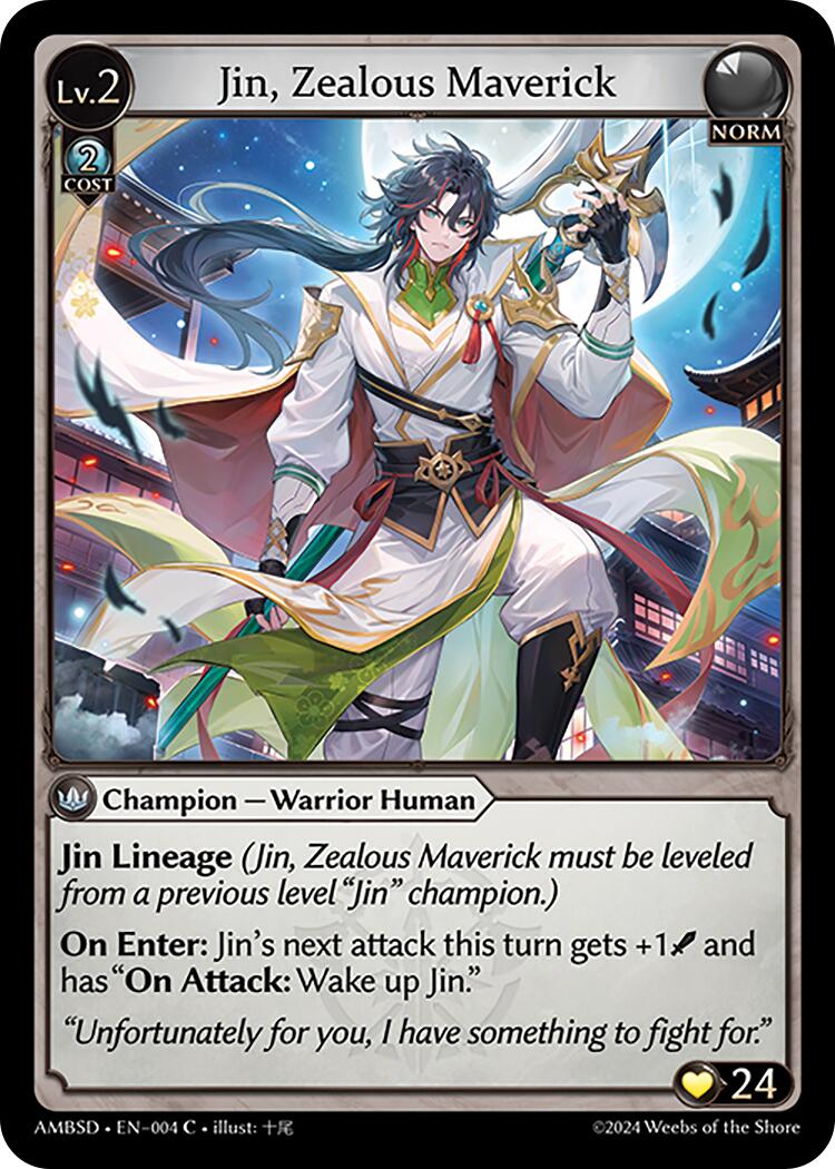 Jin, Zealous Maverick (004) [Mortal Ambition Starter Decks] | Card Merchant Takapuna
