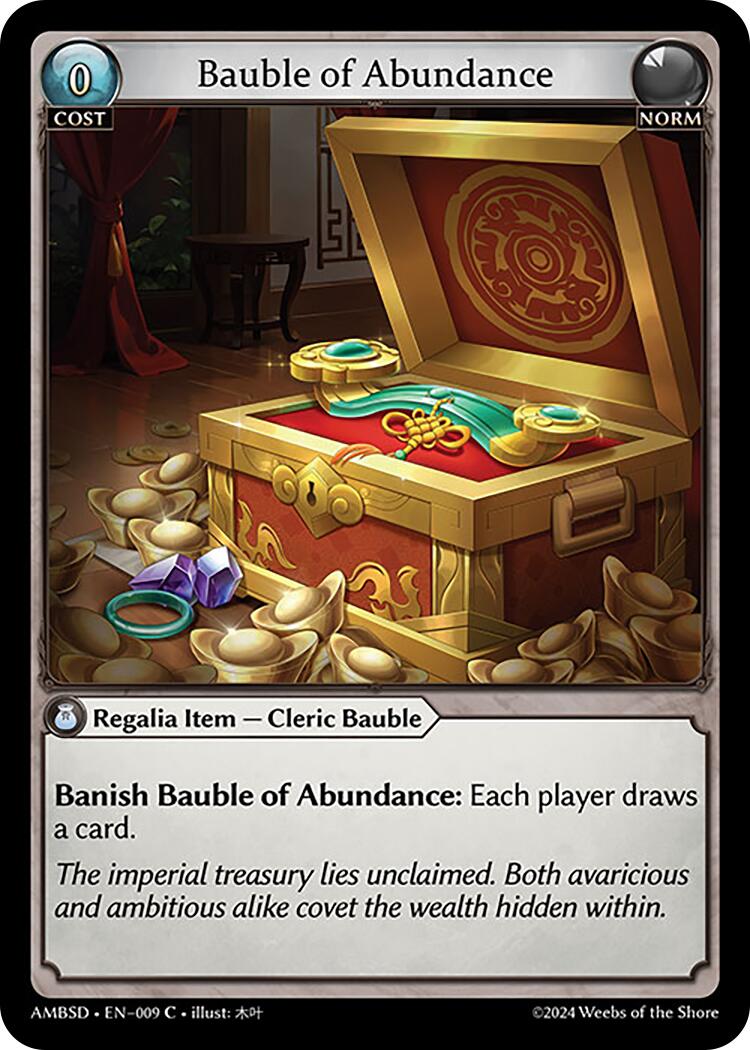 Bauble of Abundance (009) [Mortal Ambition Starter Decks] | Card Merchant Takapuna
