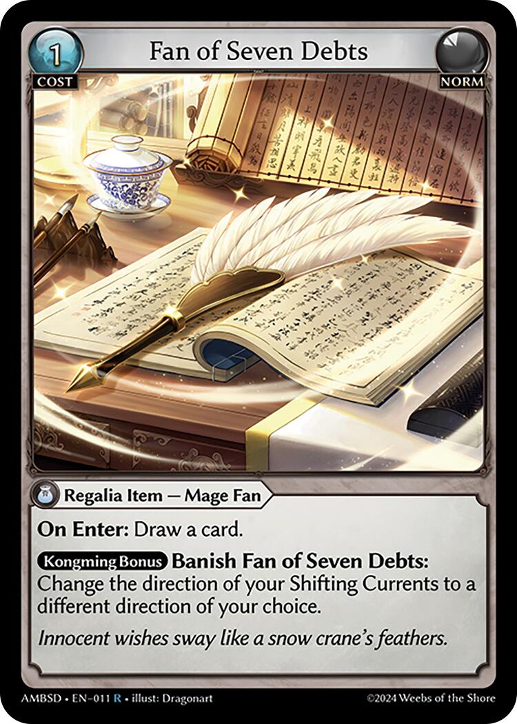 Fan of Seven Debts (011) [Mortal Ambition Starter Decks] | Card Merchant Takapuna